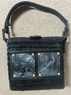 Women’s Stylecraft Miami black vintage wicker purse